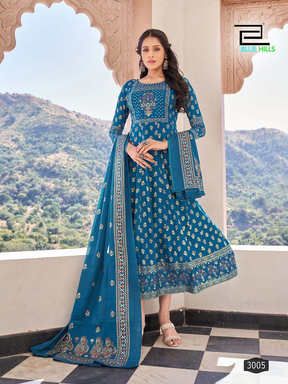 Blue Hills Senorita Vol 3 Heavy Festive Wear Wholesale Printed Kurtis With Dupatta Catalog